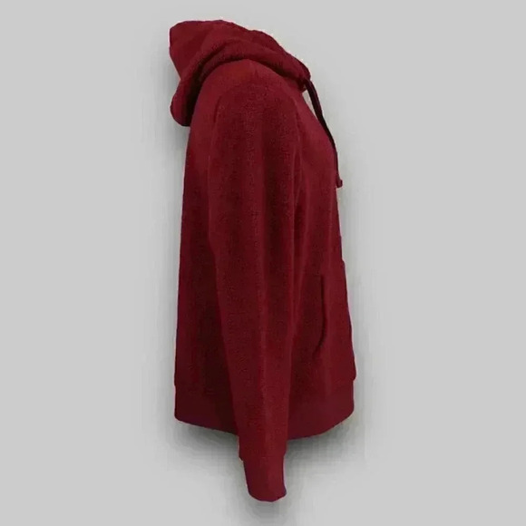 🔵 2/$15 ~ NEW! GEORGE fleece men's hoodie burgundy Med/Lg/XL - Picture 2 of 7